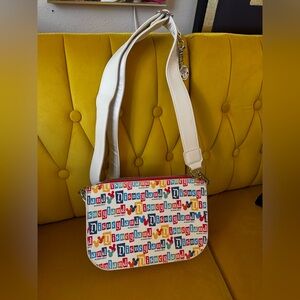 Loungefly Disney White Multicolor Crossbody Bag